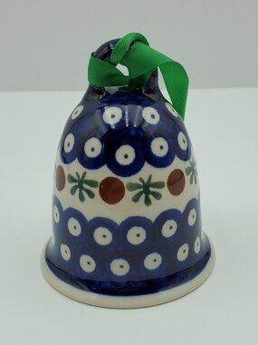Polish Pottery Mosquito Bell Made in Poland Nature Christmas Bell Ornament